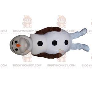 BIGGYMONKEY™ maskotkostume Hvid snemand med en gulerod på næsen