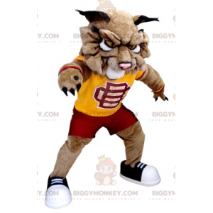 BIGGYMONKEY™ Disfraz de mascota de perro león marrón en ropa