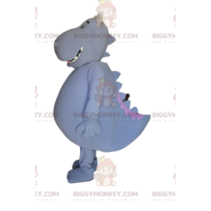 Very Enthusiastic Gray Dinosaur BIGGYMONKEY™ Mascot Costume -