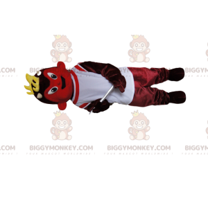 BIGGYMONKEY™ Μασκότ Κοστούμι Κόκκινο Imp με Λευκό Τζέρσεϋ - Μη ταξινομημένες μασκότ - BIGGYMONKEY_014010 - BiggyMonkey.com