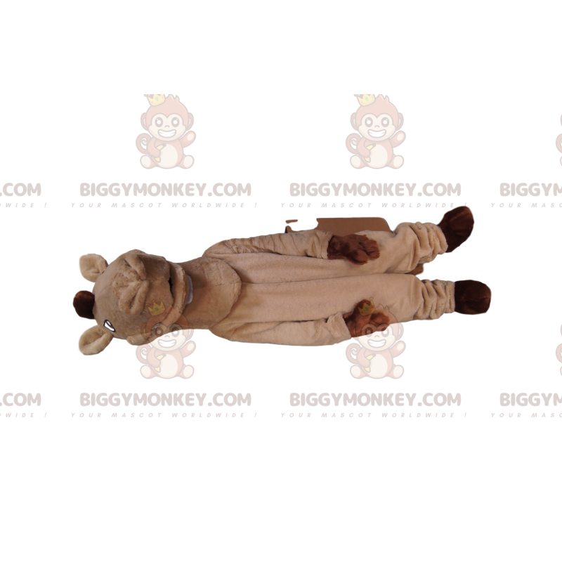 BIGGYMONKEY™ maskottiasu beige hevonen ruskealla harjalla -
