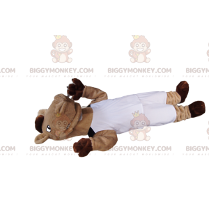 BIGGYMONKEY™ Costume da mascotte di cavallo marrone chiaro e