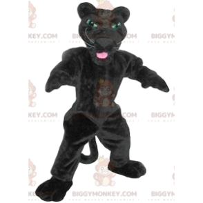 Zeer energiek Black Panther BIGGYMONKEY™ mascottekostuum -
