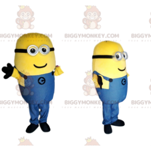 BIGGYMONKEY™ maskotdräkt av Bob Minion med ett gulligt leende - Maskoter kända människor - BIGGYMONKEY_014015 - BiggyMonkey.com