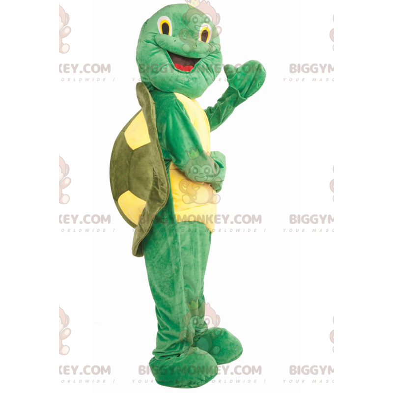 Costume de mascotte BIGGYMONKEY™ de Franklin de tortue verte et Costume de mascotte BIGGYMONKEY™ de Franklin de tortue verte et