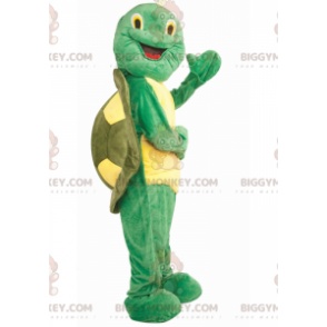 Kostium maskotki z zielono-żółtym żółwiem Franklin BIGGYMONKEY™ - Maskotki Turtle - BIGGYMONKEY_01684 - BiggyMonkey.com