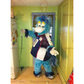 All Hairy Blue Monster Man BIGGYMONKEY™ Mascot Costume -