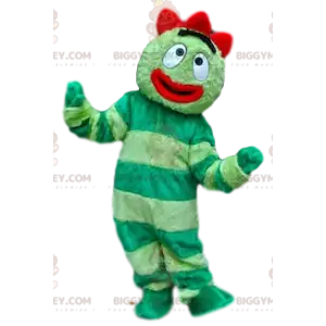 Grøn og rød sjov karakter BIGGYMONKEY™ maskotkostume -