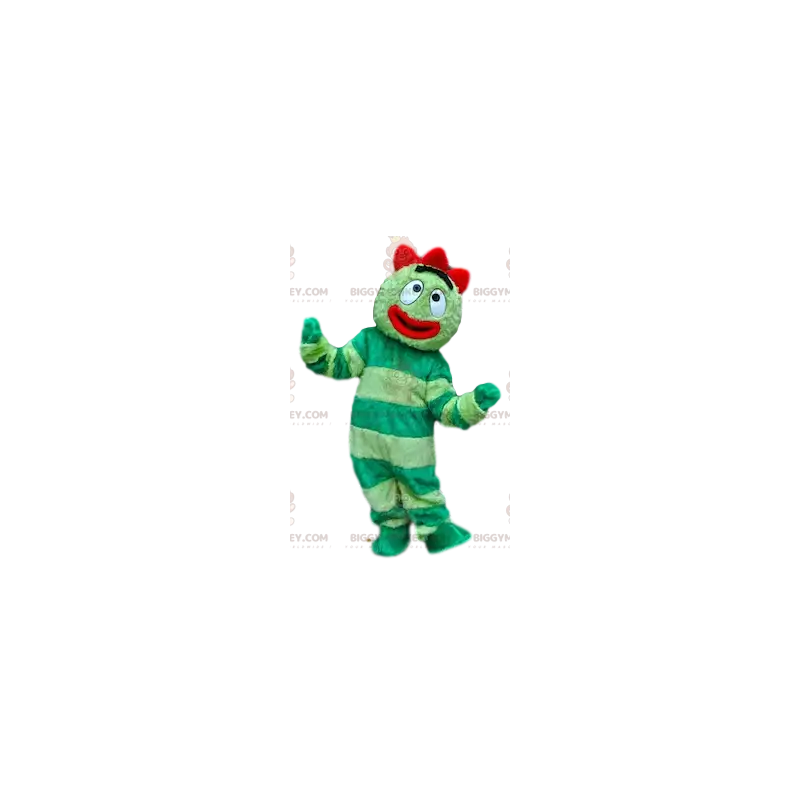 Grøn og rød sjov karakter BIGGYMONKEY™ maskotkostume - Grøn og rød sjov karakter BIGGYMONKEY™ maskotkostume -