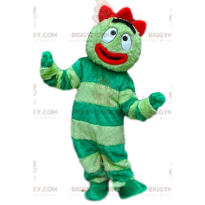 Vihreä ja punainen hauska hahmo BIGGYMONKEY™ maskottiasu - Ihmisen maskotit - BIGGYMONKEY_014027 - BiggyMonkey.com