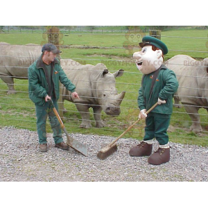 BIGGYMONKEY™ Worker Zookeeper Caretaker Maskotdräkt -