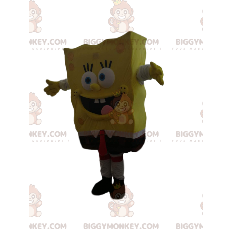 Super Crazy SpongeBob BIGGYMONKEY™ maskotkostume - Masker berømte mennesker - BIGGYMONKEY_014032 - BiggyMonkey.com