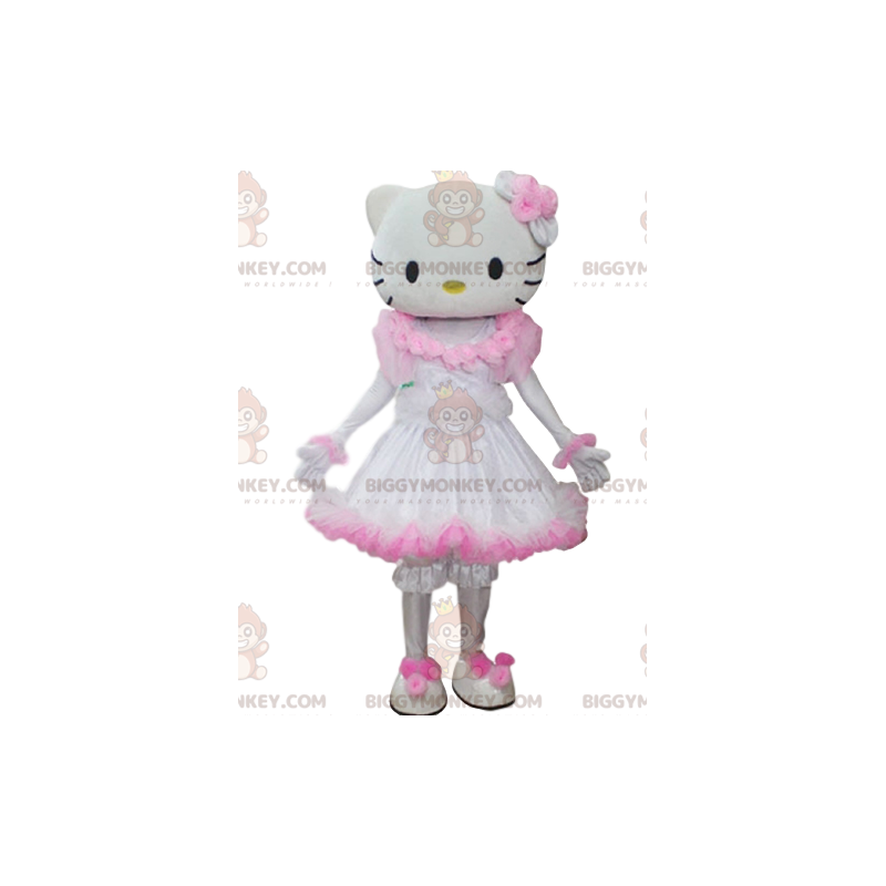 Hello Kitty BIGGYMONKEY™ mascot costume with white and pink