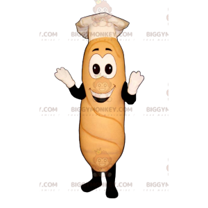 Disfraz de mascota BIGGYMONKEY™ Breadstick con toque blanco -