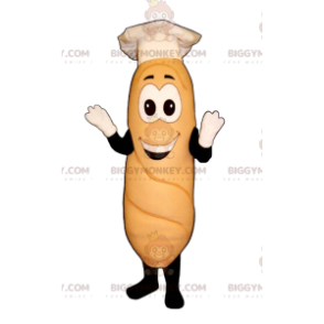 BIGGYMONKEY™ Breadstick Mascot Costume with White Toque -