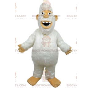 Vit Yeti Big Teeth BIGGYMONKEY™ maskotdräkt - Monster maskot - BIGGYMONKEY_014041 - BiggyMonkey.com