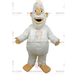 Costume mascotte bianco Yeti Big Teeth BIGGYMONKEY™ -