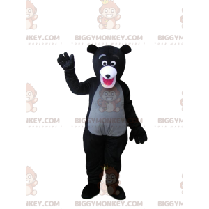 Fantasia de mascote BIGGYMONKEY™ Urso Cinzento e Preto Muito