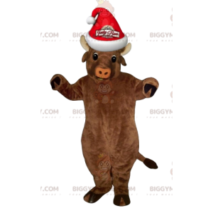 BIGGYMONKEY™ Mascottekostuum Zeer lachende bruine koe met