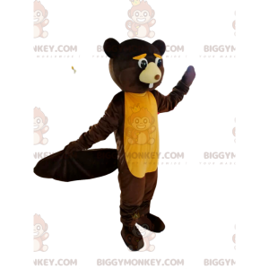 Too Cute Brown and Yellow Beaver BIGGYMONKEY™ Mascot Costume -
