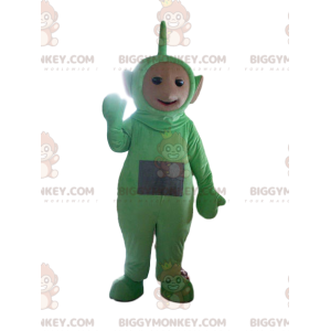Πράσινη στολή μασκότ BIGGYMONKEY™ teletubbie. φορεσιά