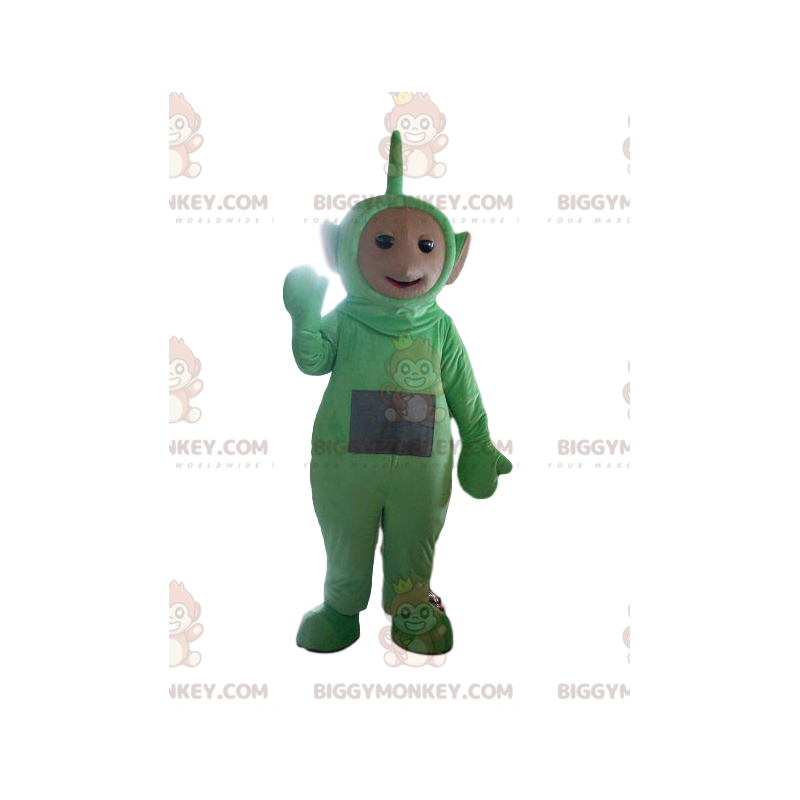 Groen teletubbie BIGGYMONKEY™ mascottekostuum. teletubbie