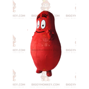 BIGGYMONKEY™ Mascottekostuum van Barbidur, de rode suikerspin -