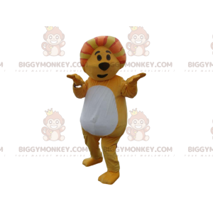 Super Fun Yellow and Orange Lion BIGGYMONKEY™ Mascot Costume -