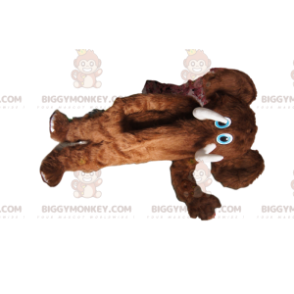 Bruine mammoet met mooie blauwe ogen BIGGYMONKEY™ mascottekostuum - Ontbrekende dierenmascottes - BiggyMonkey.com