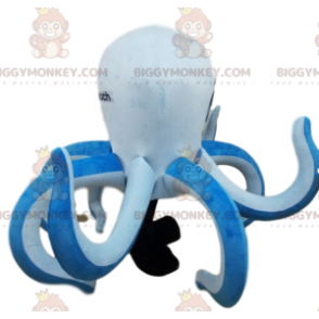 Γίγαντας λευκή και μπλε μασκότ χταποδιού BIGGYMONKEY™ - Μασκότ ψαριών - BIGGYMONKEY_014065 - BiggyMonkey.com