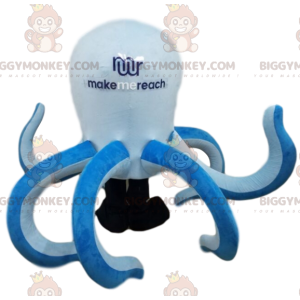 BIGGYMONKEY™ Giant White and Blue Octopus Mascot Costume -