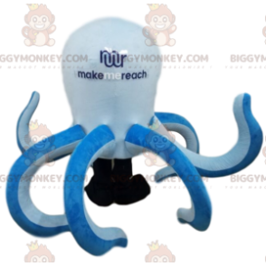 BIGGYMONKEY™ Giant White and Blue Octopus Mascot Costume -