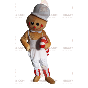 Candy Cane honningkagekarakter BIGGYMONKEY™ maskotkostume - Masker berømte mennesker - BIGGYMONKEY_014066 - BiggyMonkey.com