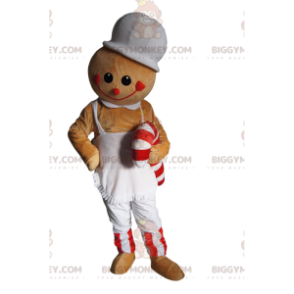 Candy Cane Gingerbread -hahmon BIGGYMONKEY™ maskottiasu -