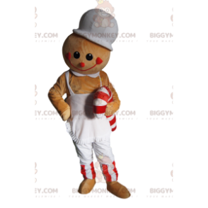 Postać z piernika Candy Cane Kostium maskotki BIGGYMONKEY™ - Znani ludzie maskotki - BIGGYMONKEY_014066 - BiggyMonkey.com