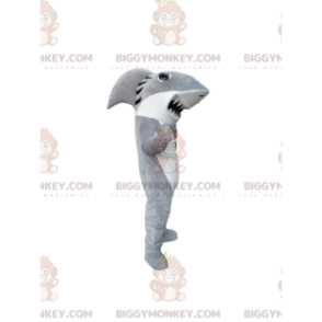 Στολή μασκότ BIGGYMONKEY™ White and Grey Shark - Biggymonkey.com