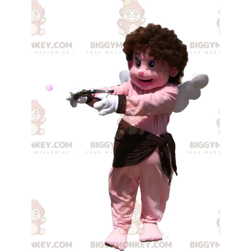 Amor BIGGYMONKEY™ Maskottchenkostüm mit süßem Gesicht und Amor BIGGYMONKEY™ Maskottchenkostüm mit süßem Gesicht und