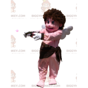 Στολή μασκότ Cupid BIGGYMONKEY™ με χαριτωμένο πρόσωπο και σγουρά μαλλιά - Ανθρώπινες Μασκότ - BiggyMonkey.com