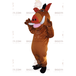 BIGGYMONKEY™ maskotdräkt av Pumba, det berömda vårtsvinet från