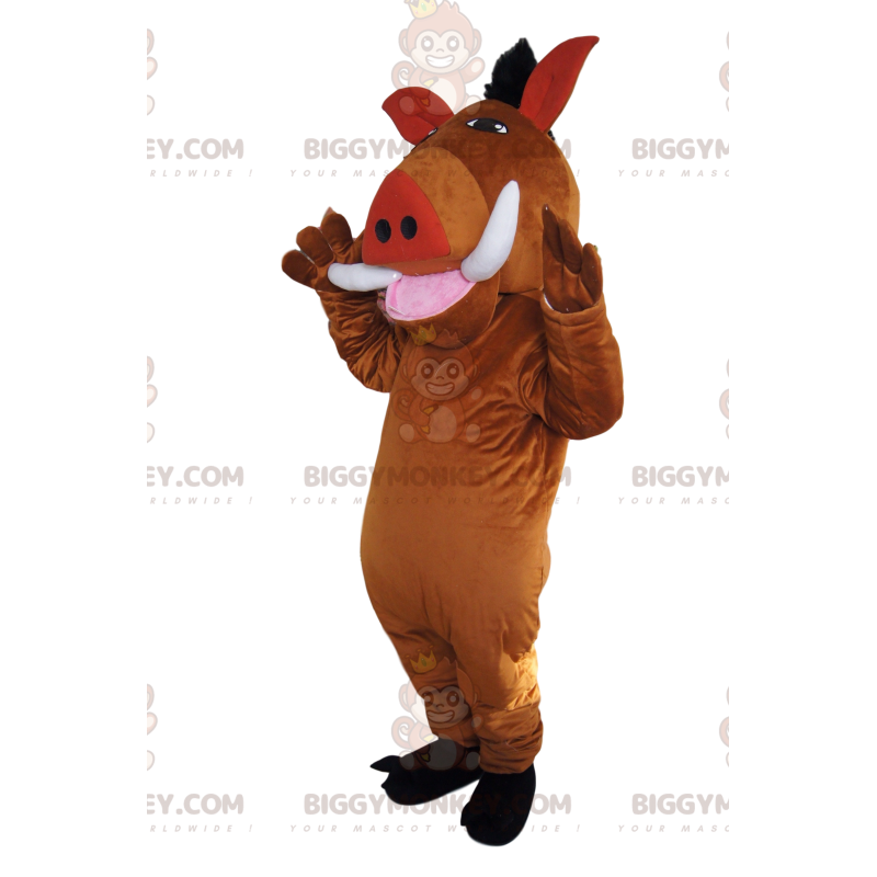 Kostium maskotki BIGGYMONKEY™ przedstawiający Pumbę, słynnego Kostium maskotki BIGGYMONKEY™ przedstawiający Pumbę, słynnego