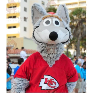 Costume da mascotte topo grigio topo BIGGYMONKEY™ in abito
