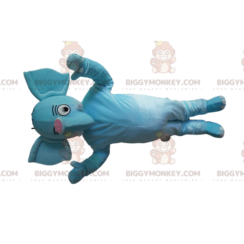 Liian söpö Blue Elephant BIGGYMONKEY™ maskottiasu - Liian söpö Blue Elephant BIGGYMONKEY™ maskottiasu -