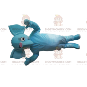  Costume da mascotte BIGGYMONKEY™ con elefante blu troppo carino - Mascotte di elefanti - BIGGYMONKEY_014076 - BiggyMonkey.com