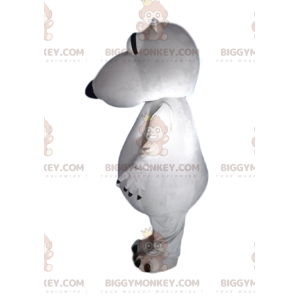 Traje de mascote BIGGYMONKEY™ Urso Branco e Cinzento Muito