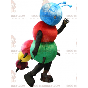 Disfraz de mascota Oruga multicolor BIGGYMONKEY™ -