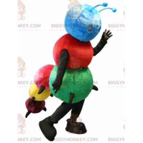 Mehrfarbiges Raupen-BIGGYMONKEY™-Maskottchen-Kostüm -