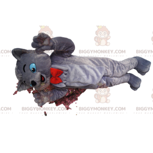 Berlioz's BIGGYMONKEY™ mascot costume, the famous gray cat from