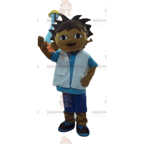 Liten pojke BIGGYMONKEY™ Maskotdräkt i Scootoutfit -