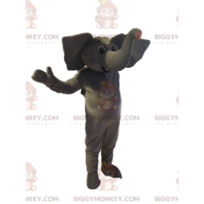 Disfraz de mascota BIGGYMONKEY™ Elefante gris con orejas