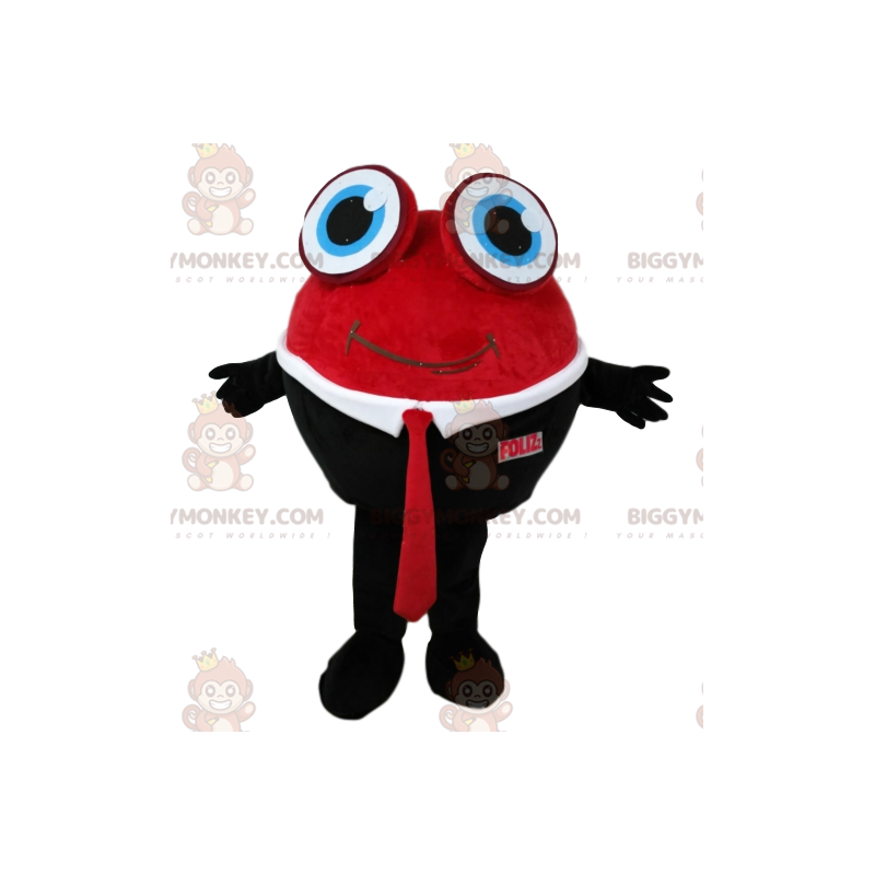 Disfraz de mascota BIGGYMONKEY™ Muñeco de nieve redondo con Disfraz de mascota BIGGYMONKEY™ Muñeco de nieve redondo con